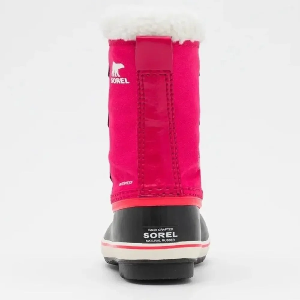 NEW Sorel Yoot Pac Nylon Snow Boots Kids Waterproof Insulated Winter Pink Size 9